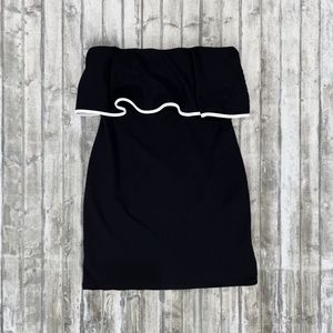 Bebe Strapless Ruffle Dress